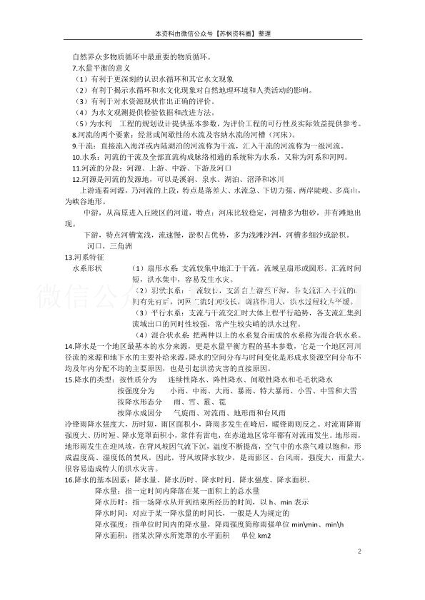 水文与水资源学
